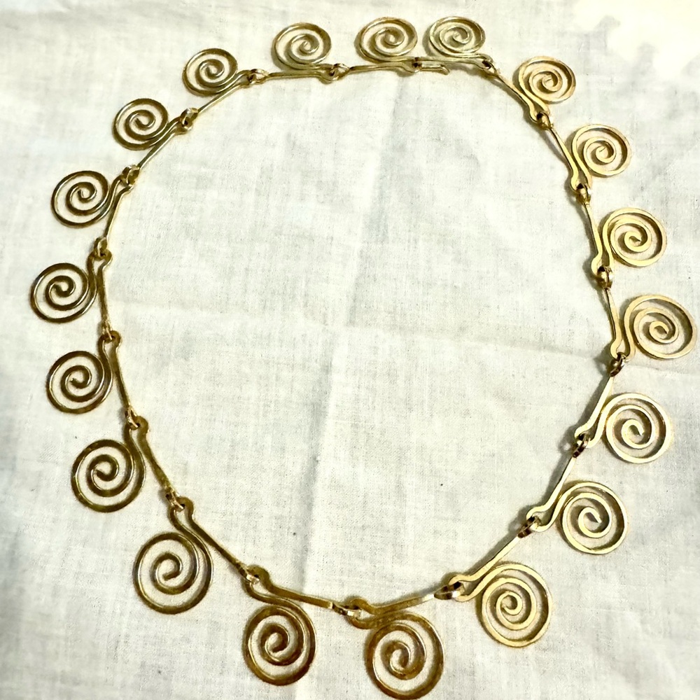 Gold Handmade Greek Necklace